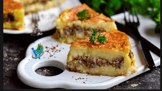 صينية البطاطس المهروسة مع اللحم المفروم 1 صينية البطاطس المهروسة مع اللحم المفروم